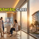 A luxurious, modern exterior of a premium plastic surgery center in Dubai reflecting elite aesthetic care.