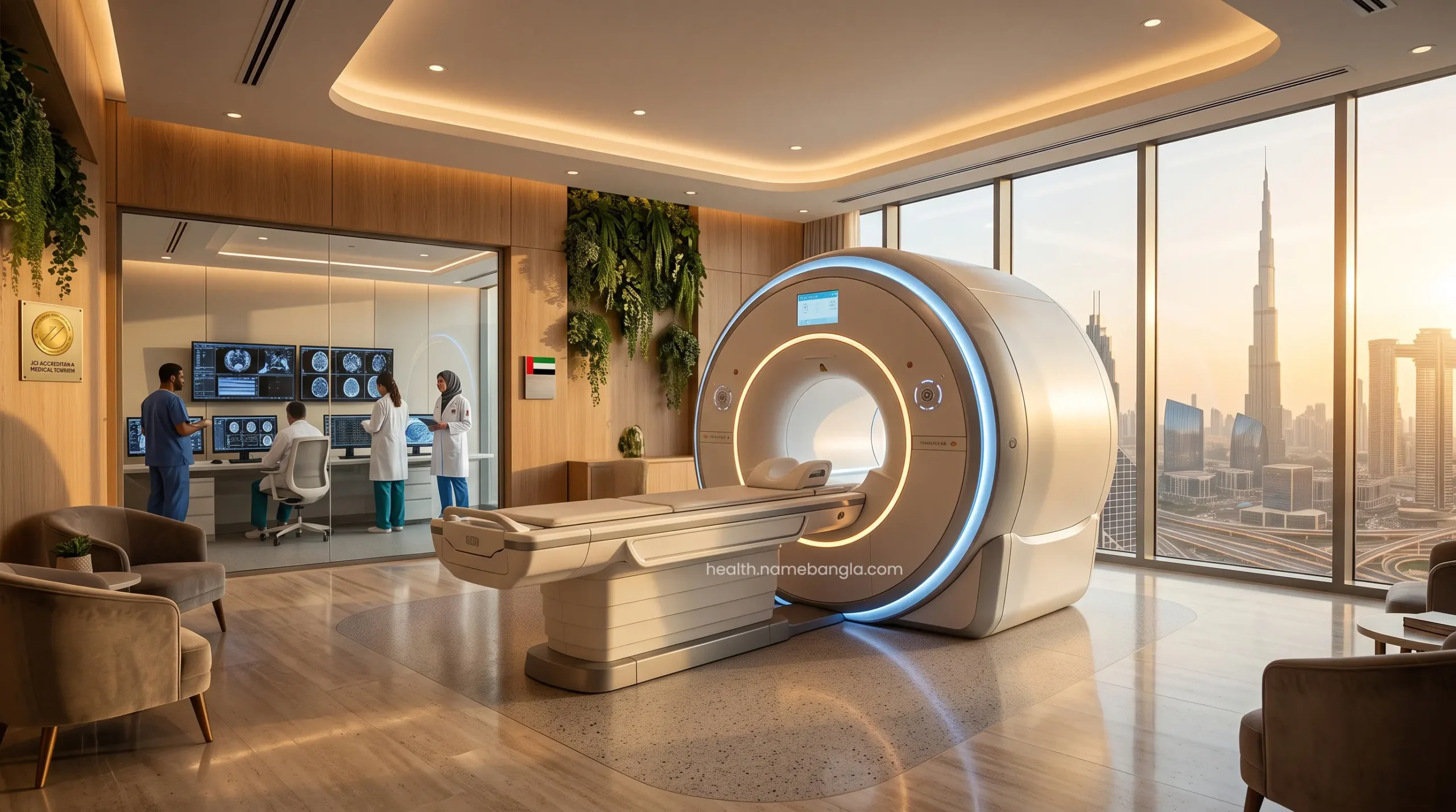 Advanced MRI and full-body scanning machine in a JCI-accredited Dubai diagnostic center.